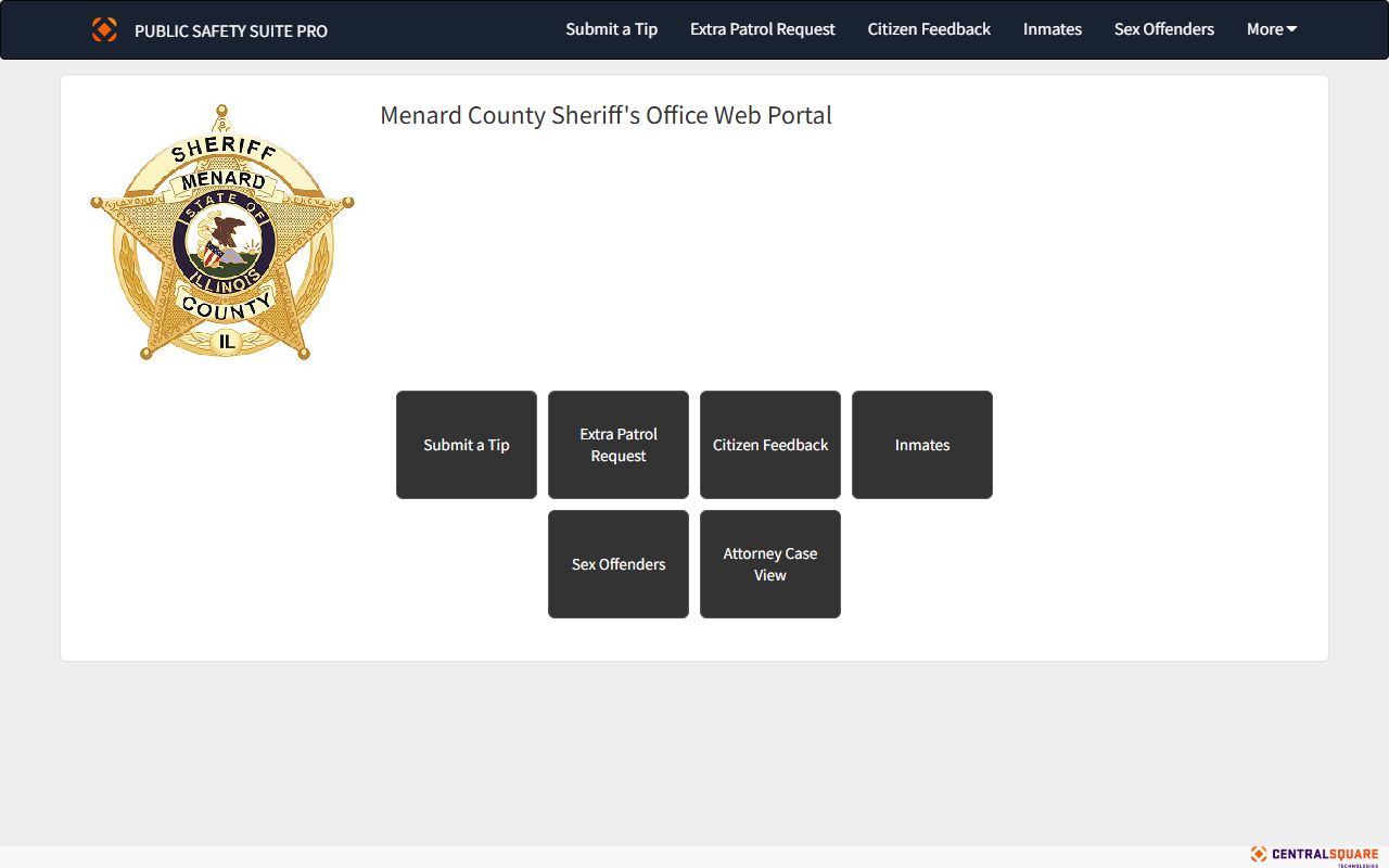 Menard sheriff public portal that can show the current Menard County Jail roster